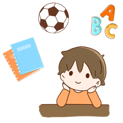 アシストのオンライン個別指導の無料開放の男の子の画像です。