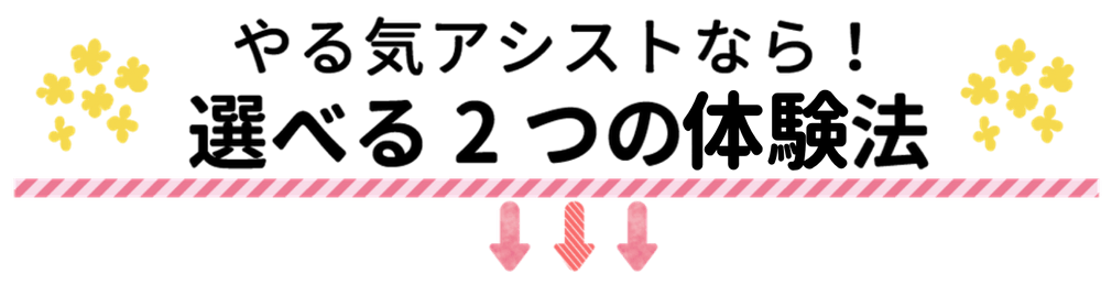 やる気アシストなら！選べる2つの指導法