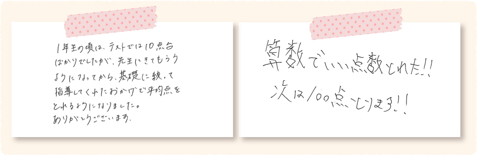 やる気アシストで家庭教師を始めたご家庭の声