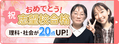 あおいちゃん合格おめでとう！理科と社会が20点UPで志望校合格！