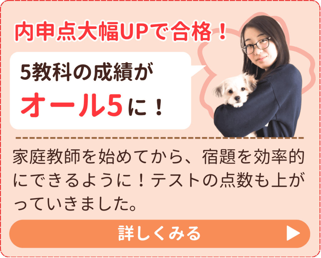 家庭教師を始めてから、宿題を効率的にできるように！テストの点数も上がっていきました。